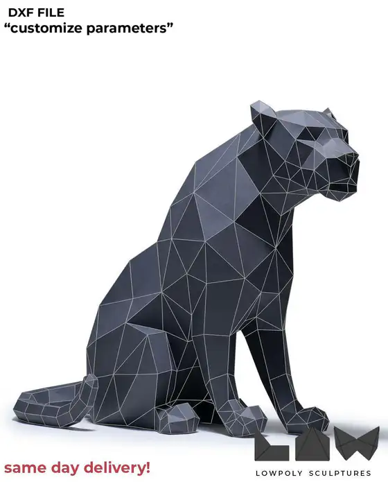 Black Panther Sit technical DXF preview