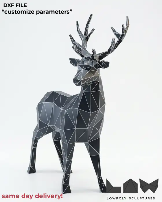 Deer technical DXF preview