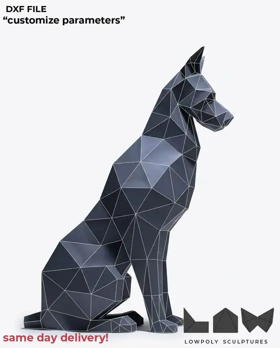 Doberman Sit technical DXF preview