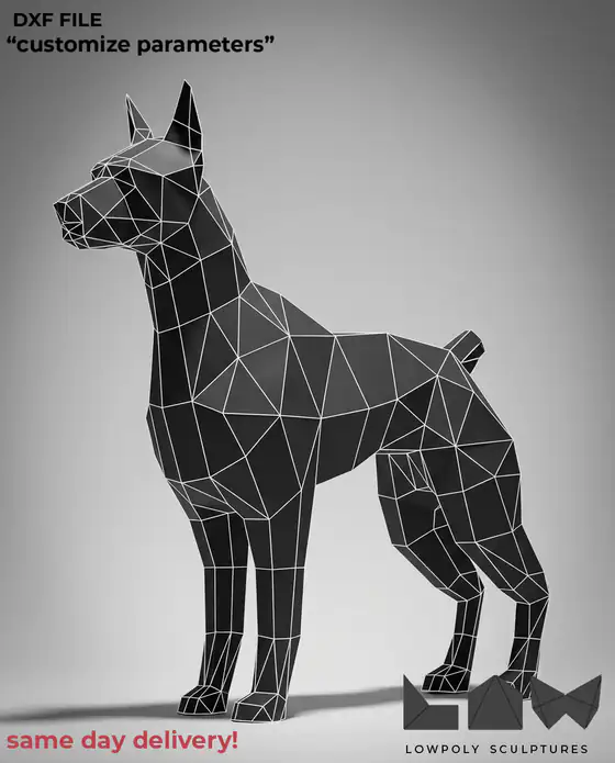 Doberman Stand technical DXF preview
