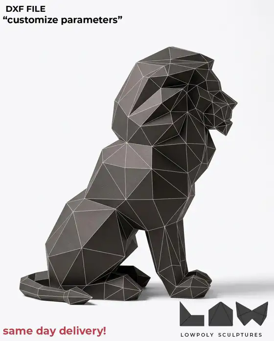 Lion Sit technical DXF preview