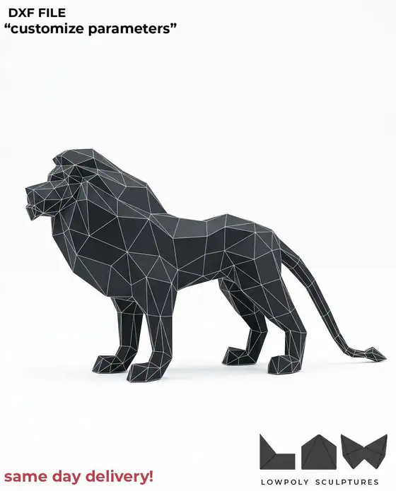 Lion technical DXF preview