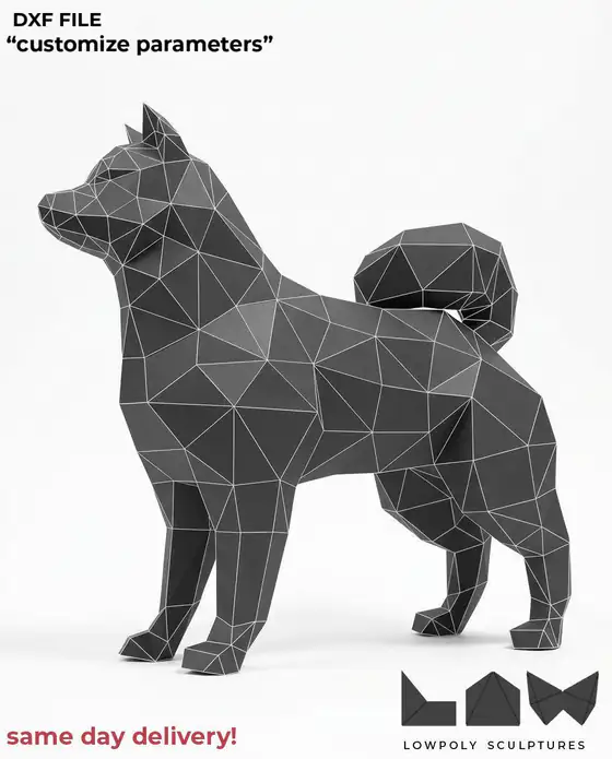 Shiba Inu technical DXF preview