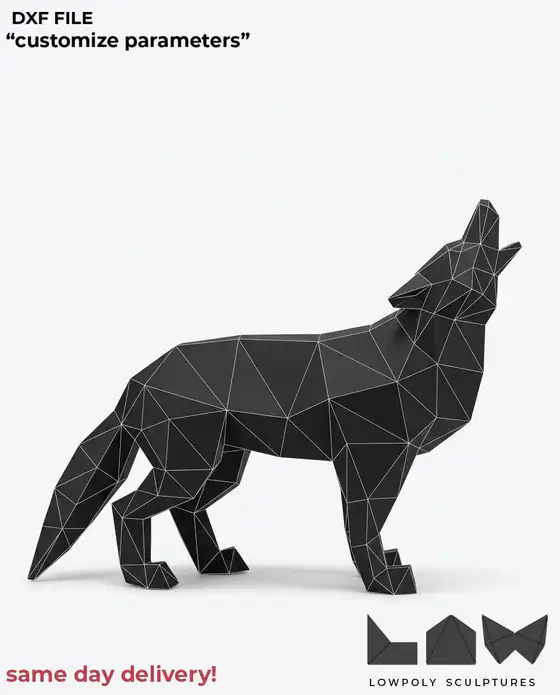 Wolf technical DXF preview
